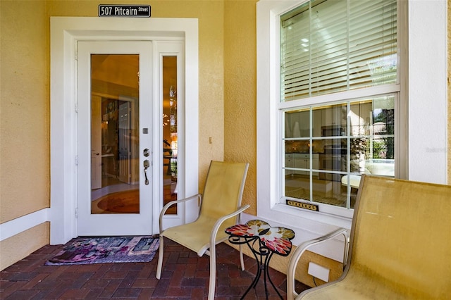 entrance to property with french doors