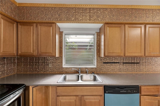 kitchen with appliances with stainless steel finishes and sink