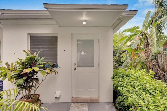 view of doorway to property