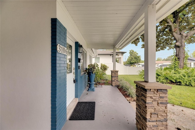 view of patio / terrace featuring a porch