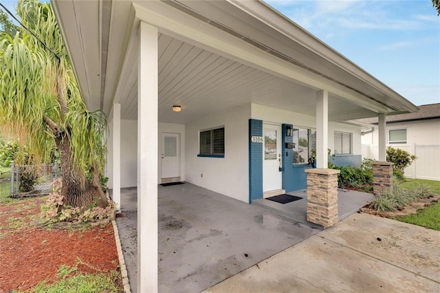 view of patio / terrace featuring a porch