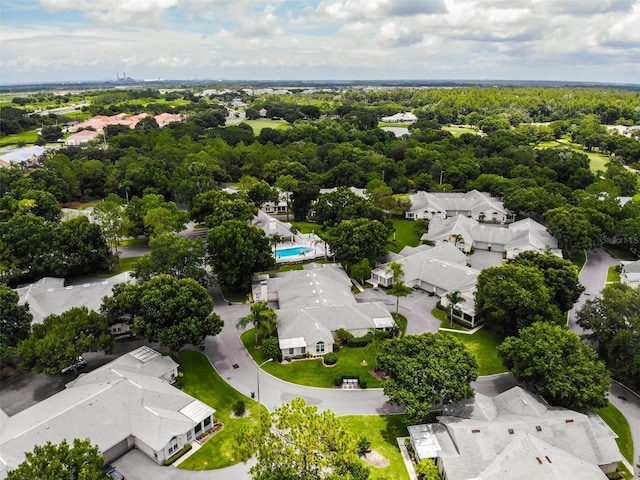 aerial view featuring a residential view