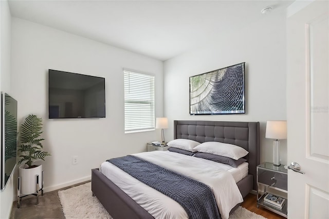 bedroom with baseboards