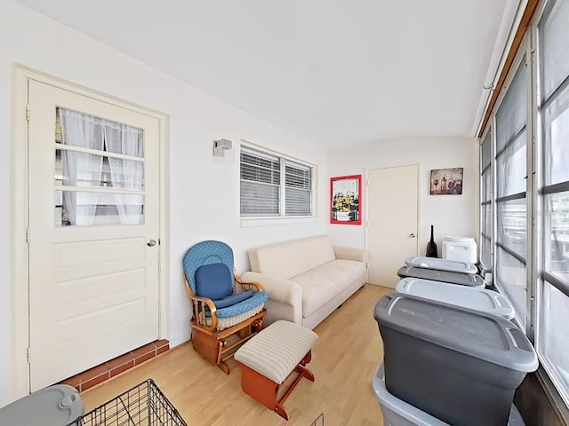 interior space featuring light wood-type flooring