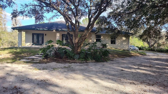 view of front of home with french doors