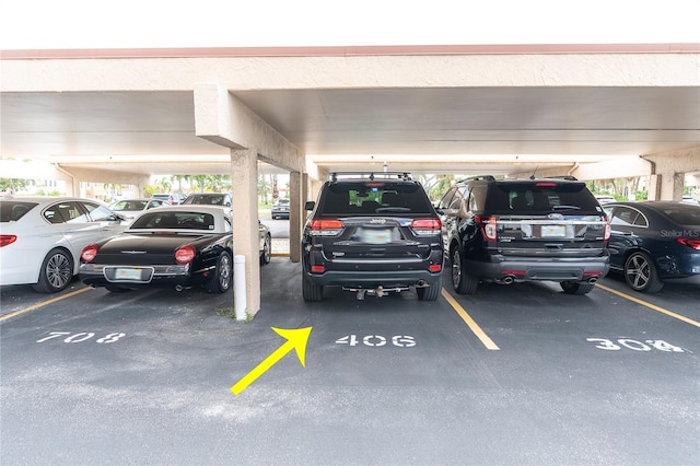 interior space featuring a carport