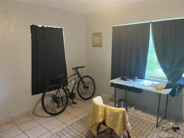 miscellaneous room featuring light tile patterned flooring