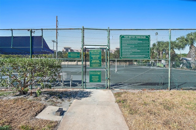 view of tennis court