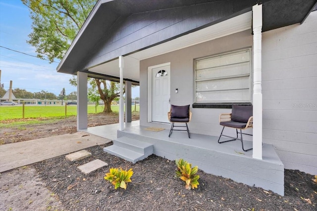 view of patio / terrace with covered porch