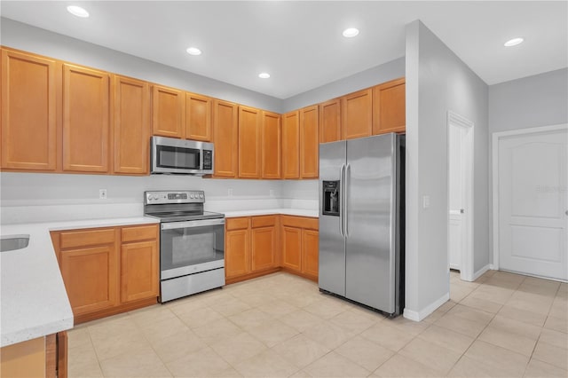 kitchen featuring appliances with stainless steel finishes