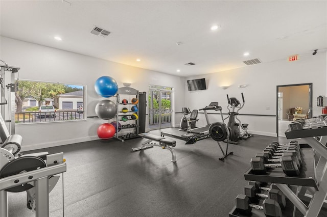 view of exercise room