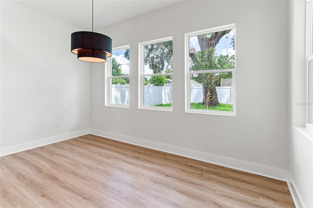 empty room featuring light hardwood / wood-style flooring