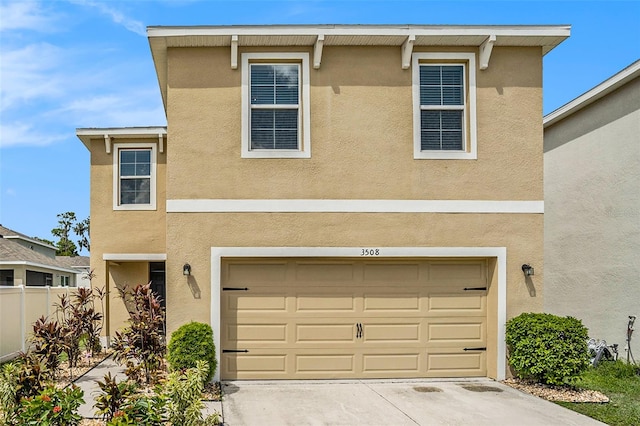 view of front facade with a garage