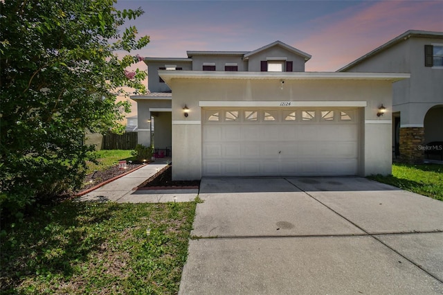 view of front of home featuring a garage