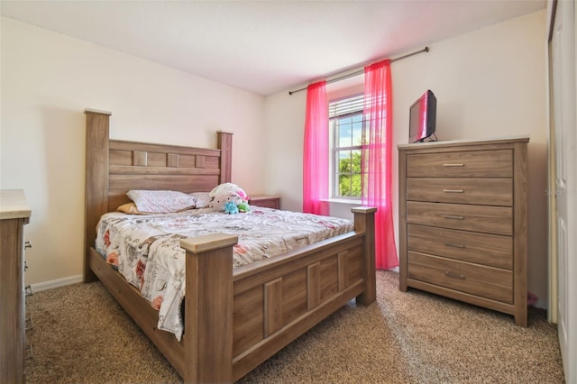 bedroom with carpet