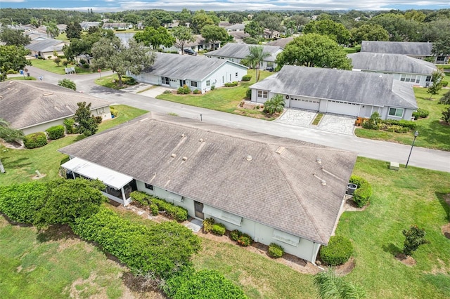 aerial view with a residential view
