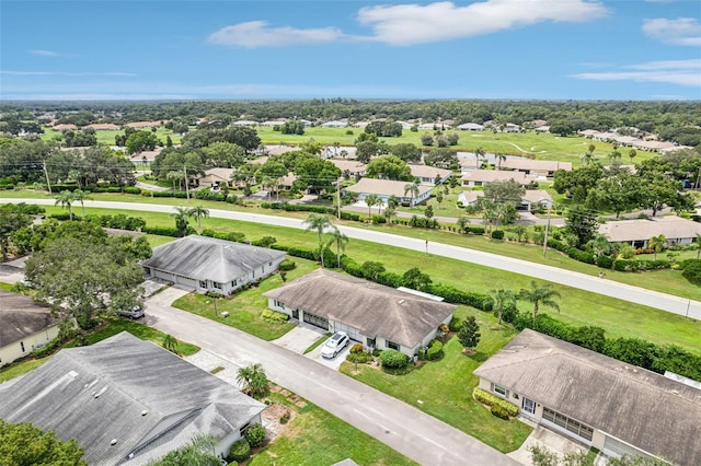 drone / aerial view with a residential view