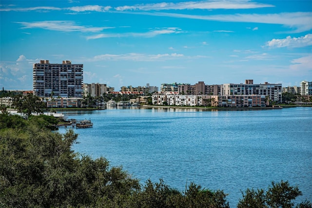 7037 Sunset Dr S Unit 602, South Pasadena, FL 33707 - property view of water featuring a view of city