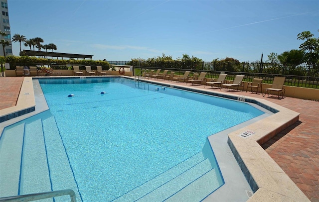 view of pool with a patio area