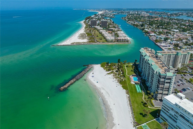 7100 Sunset Way Unit 405, St Pete Beach, FL 33706 - view of urban area with waterfront with a beach