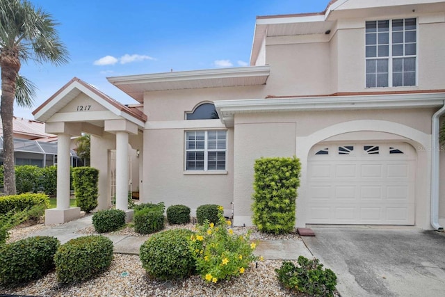 view of front of home featuring a garage