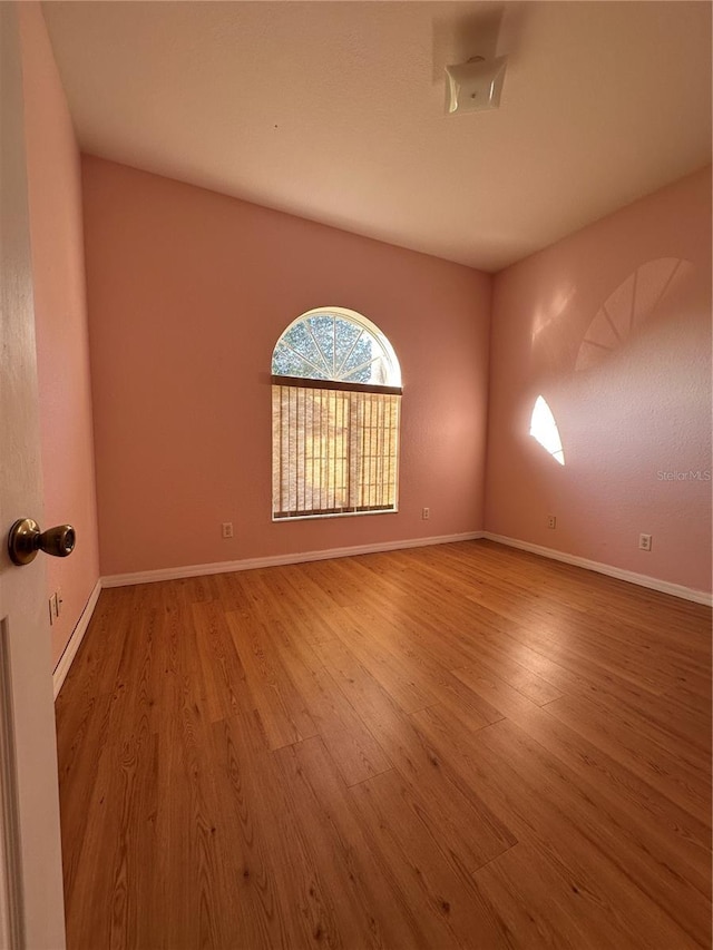 spare room featuring hardwood / wood-style flooring