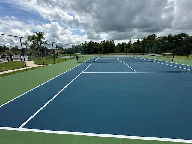 view of tennis court