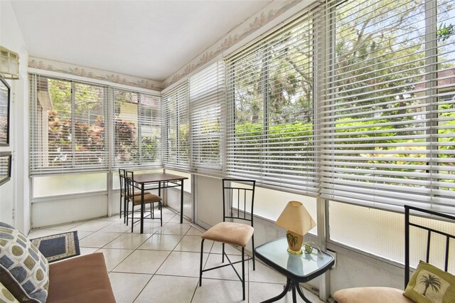 view of sunroom