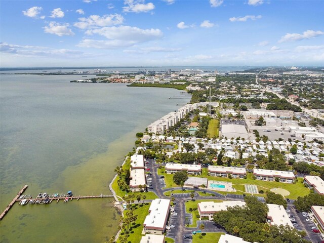 bird's eye view of a large body of water