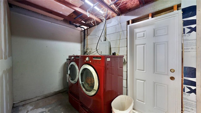 laundry room with washer and clothes dryer