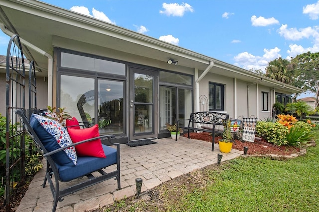 view of patio featuring an outdoor hangout area