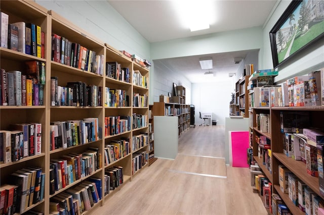 interior space featuring light wood-type flooring