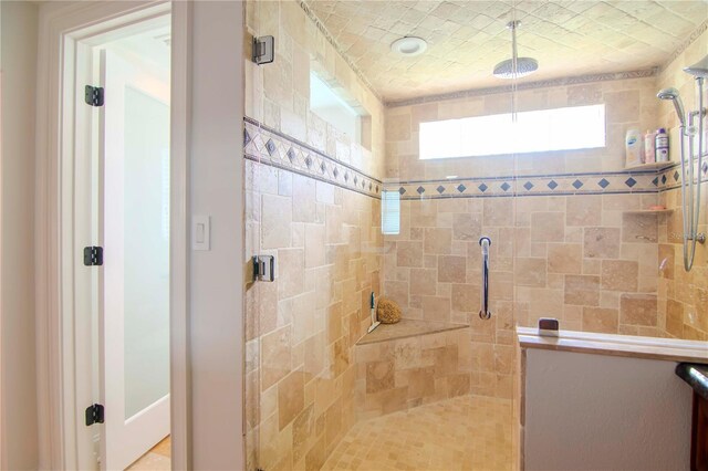 bathroom with an enclosed shower