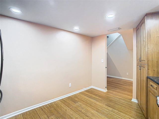 interior space with light wood-type flooring