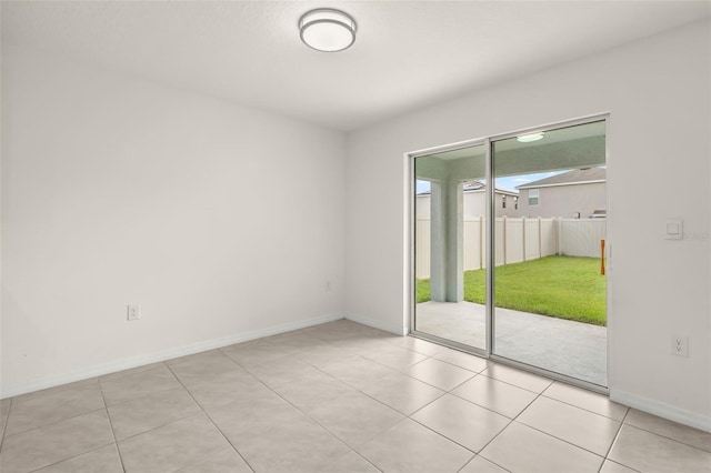 view of tiled spare room