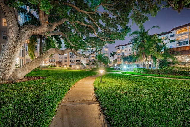 view of home's community featuring a yard