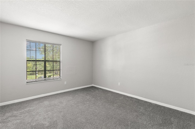 spare room with carpet floors and a textured ceiling