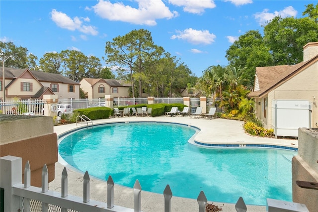 view of pool with a patio area