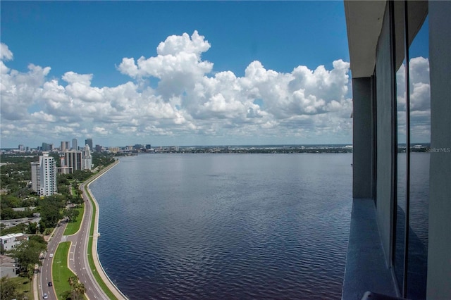 view of water feature