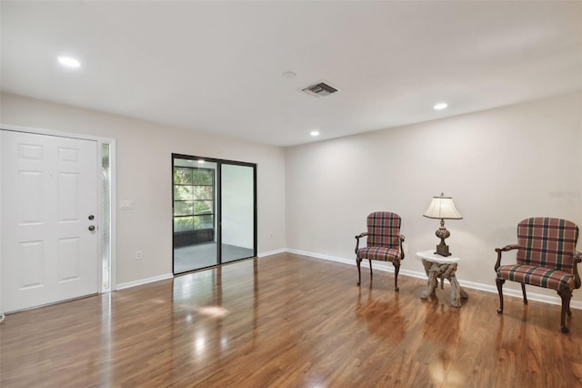 interior space featuring wood-type flooring