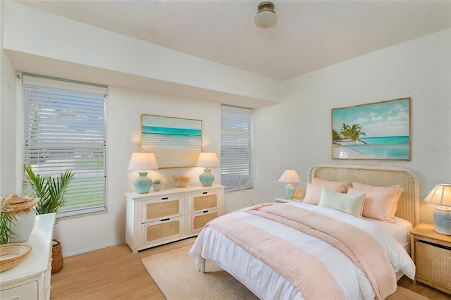 bedroom featuring light hardwood / wood-style flooring