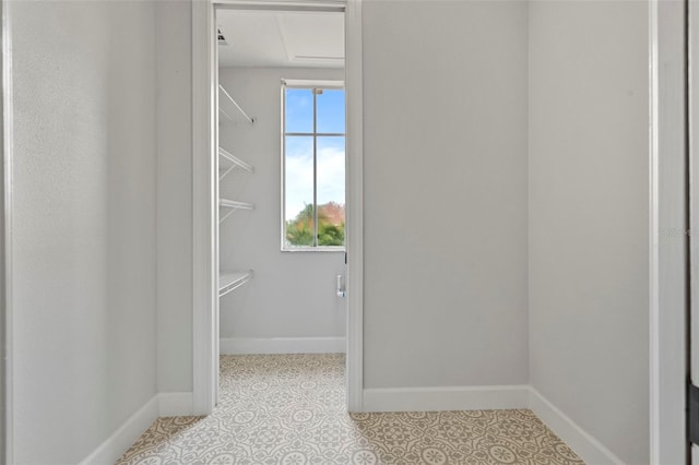 view of walk in closet