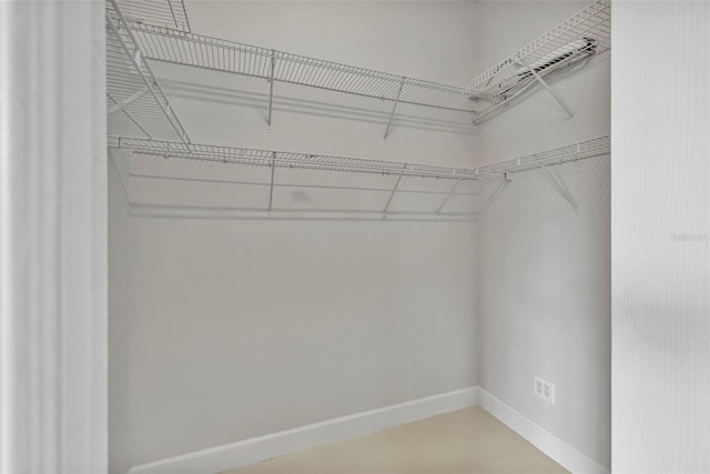 view of walk in closet