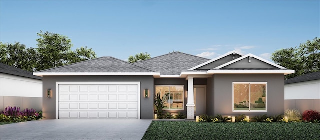 view of front of home featuring a garage