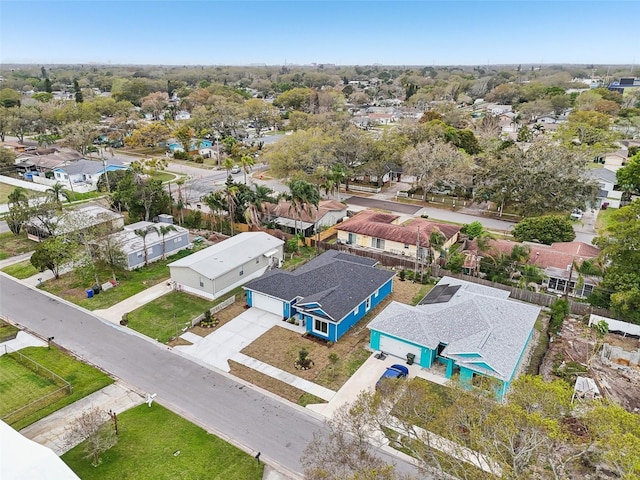 aerial view featuring a residential view