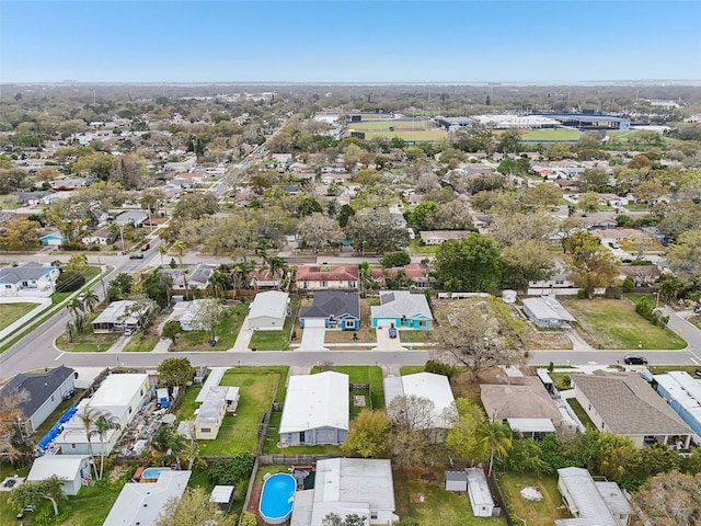 drone / aerial view with a residential view