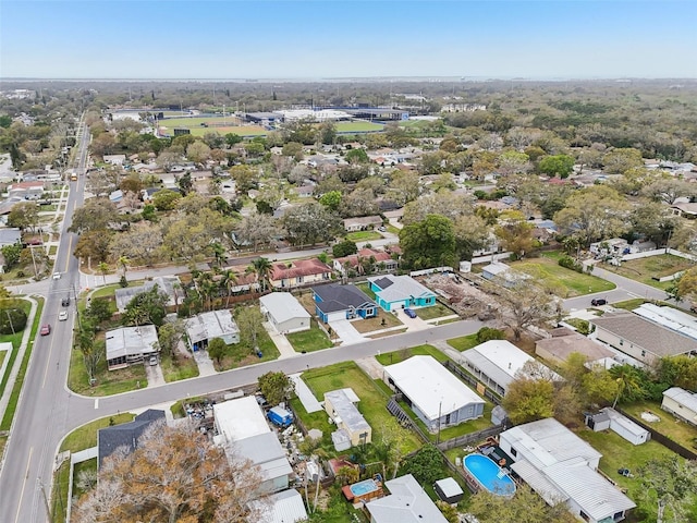 aerial view with a residential view