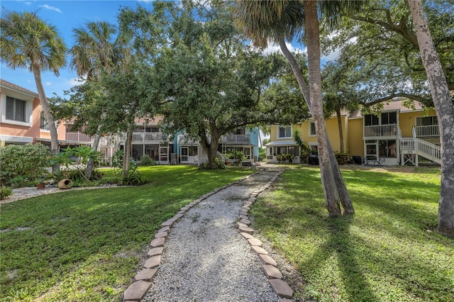 exterior space featuring a lawn