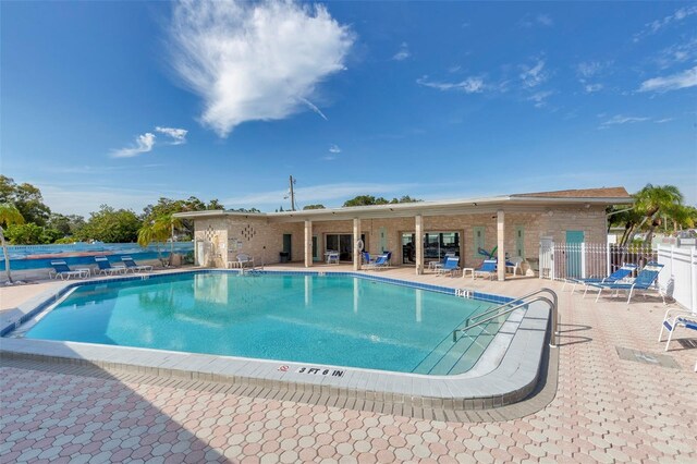 view of pool with a patio area