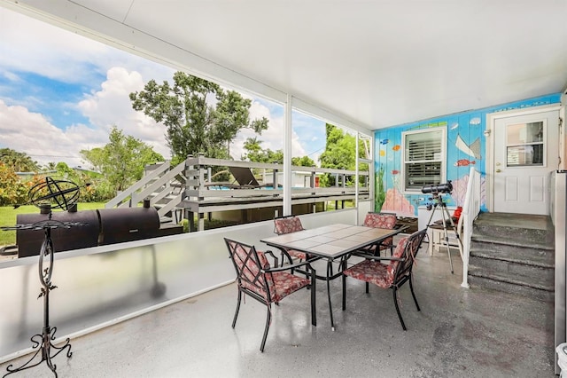 view of patio with outdoor dining area